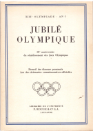 XIIIe Olympiade - An 1 (Jubilé Olympique) 50e anniversaire du rétablissement de Jeux Olympiques)