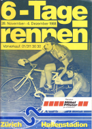 Zürcher 6-Tage-Rennen 1988 - Hallenstadion, Offizielles Programm