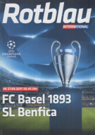 FC Basel - SL Benfica, 27.9. 2017, UEFA CL Group stage, St. Jakobpark, Official Programme