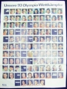 Unsere 93 Olympia-Wettkämpfer für Mexico 1968 (Faltplakat der Schweizer Illustrierten)