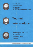 Tournoi inter-nations, Fribourg 18 - 21 décembre 1982, Patinoire Communale, Programme officiel