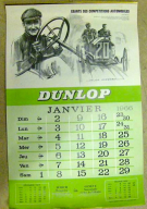 Geant des competions Automobiles - Calendrier „DUNLOP“ Suisse - Année complete Janvier - Decembre 1966