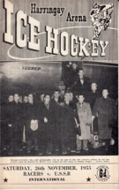 Harringay Racers - USSR, 26th Nov. 1955, Harringay Arena Ice Hockey, Official Programme