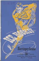 Harringay Racers v. Canada (Lethbridge Maple Leafs), 28th March 1951, Harringay Arena, Official Programme