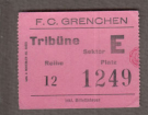 FC Grenchen, Tribüne Sektor E, Eintrittskarte ca. 1965)