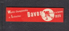 World’s Championship in Icehockey Davos 19th to 27th January 1935 (Werbeklebe Marke ungebraucht)