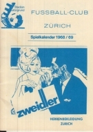 Fussball-Club Zürich - Spielkalender 1968/69