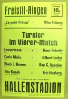 Freistil-Ringen, Dienstag 15. Feb. 1966, 20.15 Uhr, Turnier im Vierer-Match, Hallenstadion 