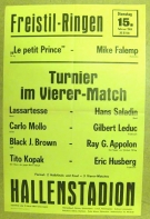 Freistil-Ringen, Dienstag 15. Feb. 1966, 20.15 Uhr, Turnier im Vierer-Match, Hallenstadion