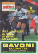 Inter Milano - Sampdoria Genova, 21.1. 1990, „Nuova Domenica Sport“ Il giornale dello S.Siro, Programma ufficiale