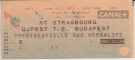 RC Strasbourg - Ujpest T.E. Budapest, 21.10. 1997, Coupe de UEFA, Stade de la Meinau, Ticket/Billet Tribune Nord