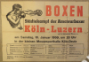 Boxen - Städtekampf der Amaterboxer; Köln - Luzern mit 5 Schweizer Meistern, 10.1. 1959, Messesprthalle Köln-DeutZ