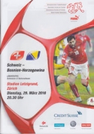 Schweiz - Bosnien-Herzegowina, 29.3. 2016, Friendly, Stadion Letzigrund, Offizielles Programm