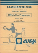 Grasshoppers - FC Zürich, 23.4. 1961, Meisterschaft NLA, Stadion Hardturm, Offizielles Programm