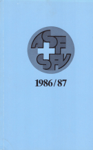 Jahresbericht des Schweizerischen Fussballverband / Raport annuels - Saison 1986/87