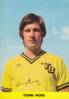 Toni Hug - BSC Young Boys Saison 1971 (Autogrammkarte, mit gedrucktem Autogramm)