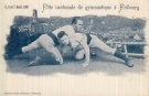 5, 6 et 7 Aout 1899 - Fête cantonale de gymnastique à Fribourg (Gelaufene Postkarte)
