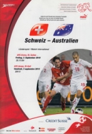 Schweiz - Australien, 3. Sept. 2010, Friendly, AFG Arena, St.Gallen, Offizielles Programm