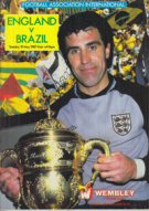 England - Brazil, 19 May 1987, Friendly, Wembley Stadium, Offiicla Programme (with the separate ticket)
