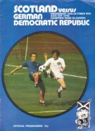 Scotland - DDR, 30. 10. 1974, Friendly, Hampden Park Glasgow, Offizielles Programm