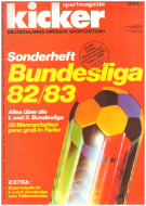 Kicker Sonderheft - Bundesliga 1982/83 (Alles ueber die 1. und 2. Bundesliga)