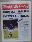Schweiz - Italien, 1.5. 1993, WC-Qualif. USA 94, Stadion Wankdorf Bern, Offizielles Programm