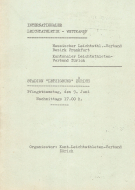 Internationaler Leichtathletik-Wettkampf, ZH vs Hessen, 9. Juni 1962, Stad. Leztigrund, Offz. Programm + Starterliste