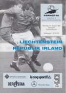 Liechtenstein - Republik Irland, 31. August 1996,(WC 98, Qual.), Sportpark Eschen, Official Programme