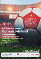Schweiz - Island, 8.9. 2018, UEFA Nations League, kybunpark St. Gallen, Offizielles Programm