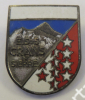 Ecole Suisse de Ski Crans s/ Sierre (Abzeichen, Badge, Brosche env. 1950)