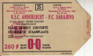 RSC Anderlecht - FC Sarajevo, 24.11. 1982, Coupe UEFA 1982/83 - 1/8 Final, Ticket - Place Debout Couverte