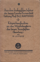 Körperbaustudien an den Wettkämpfern des bayer. Turnfestes Bamberg 1926