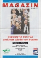 Cupsieg für den FCZ und jetzt wieder um Punkte (FC Zürich - FC Aarau, 7.6. 2000, NLA, Letzigrund, Offz. Programm