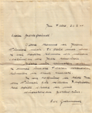 Brief mit Signatur von Adi Gamma (datiert 26.2. 1941, Im Felde)