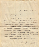 Brief mit Signatur von Adi Gamma (datiert 26.2. 1941, Im Felde)