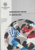 Manchester United - FC Barcelona, 19.10. 1994, UEFA Champions League, Old Trafford, Official Programme