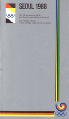 Die Olympiamannschaft der Bundesrepublik Deutschland - Mediaguide for Olympic Games Seoul 1988