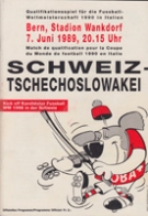 Schweiz - Tschechoslowakei, 7.6.1989, WC-Qualif. Italia 90, Stadion Wankdorf, Offizielles Programm