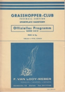 Grasshoppers - Young Boys Bern (NLB) - FC Zuerich - La Chaux-de-Fonds (NLA), 16.4. 1950, Hardturm, Offz. Program