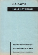 HC Davos - SC Bern, 1.3. 1960, Eishockey-Meisterschaftsspiel, Hallenstadion Zuerich, Offz. Programm
