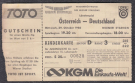 Oesterreich - BR Deutschland, 29.10. 1986, Friendly, Wiener Stadion, Ticket: Kinderkarte