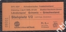 Schweiz - Griechenland, 1.4. 1980, Friendly, Stadion Hardturm Zürich, Ticket Stehplatz 1/2 Lehrlinge (unused)