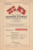Bokse Landskamp Danmark - Schweiz, 28. Oktober 1960, i KB Hallen, Officielt program (Mit 6 Orig. Autogrammen)