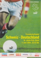 Schweiz - Deutschland, 2. Juni 2004, St.Jakob Basel, Freundschaftsspiel, Offiz. Programm