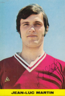 Jean-Luc Martin - FC Servette (Carte autogramme avec signature imprimé 1971)