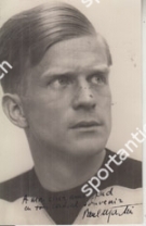 Paul Martin - Dedicated + signed photopostcard of Swiss 800m runner who won 1924 the silver medal in Paris