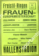 Freistil-Ringen Hallenstadion Zürich, Frauen Europameisterschaft: Lola Garcia - A. Simon, 11. Feb. 1975