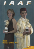 IAAF Magazine - Review of the Year 2002 (Cover: H. El Guerrouj and Paula Radcliffe - Athletes of the year)
