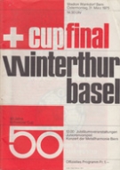 FC Winterthur - FC Basel, Cupfinal, 31.3. 1975, Stadion Wankdorf - Offizielles Programm