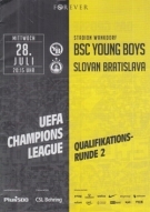 BSC Young Boys - Slovan Bratislavia, 28.7. 2021, UEFA CL Qualf. Rd.2, Stadion Wankdorf, Ofizielles Programm